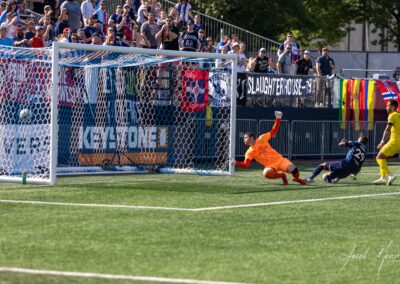 Indy Eleven scoring a goal in soccer